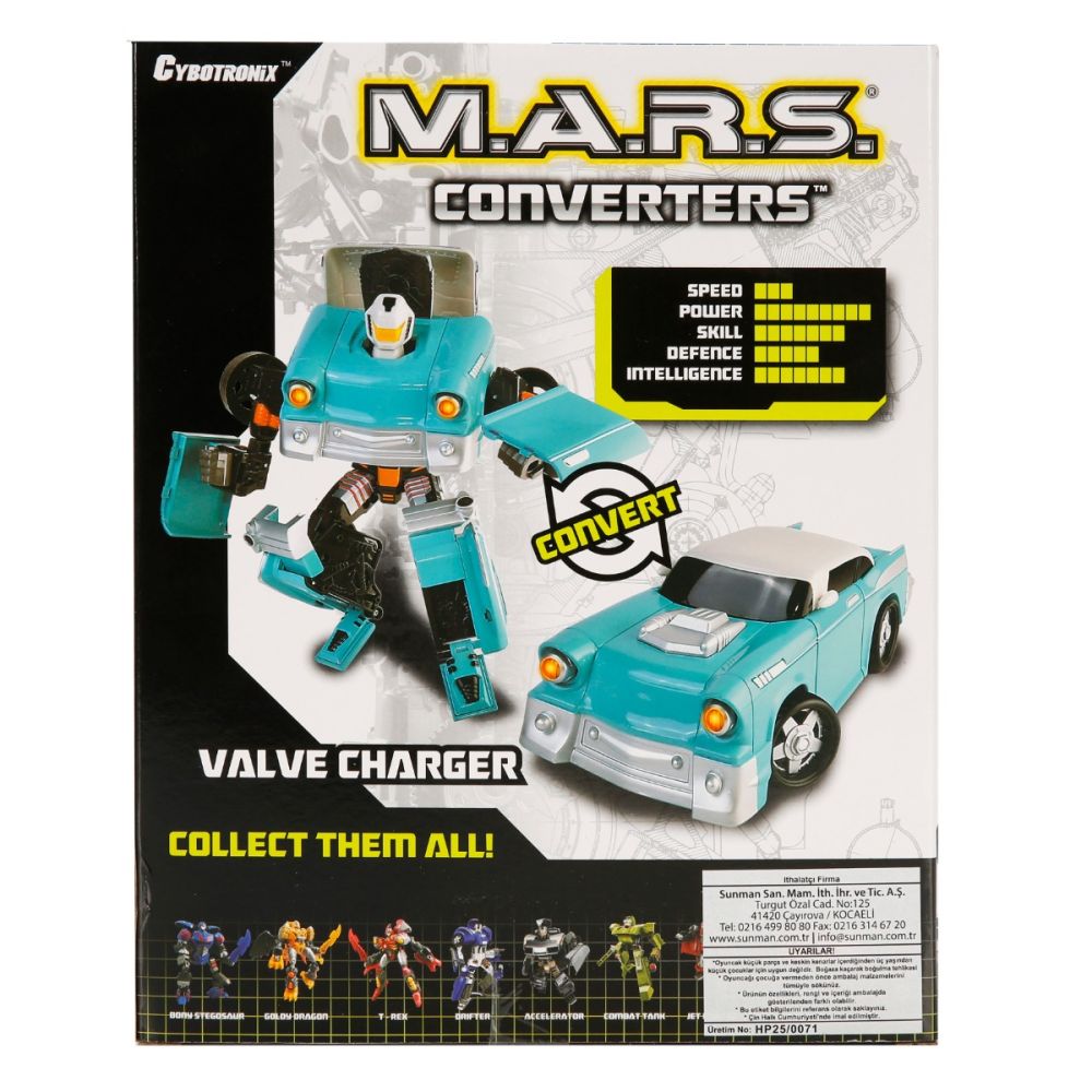 Robot transformabil, Happy Kid, M.A.R.S. Valve Charger, Turcoaz