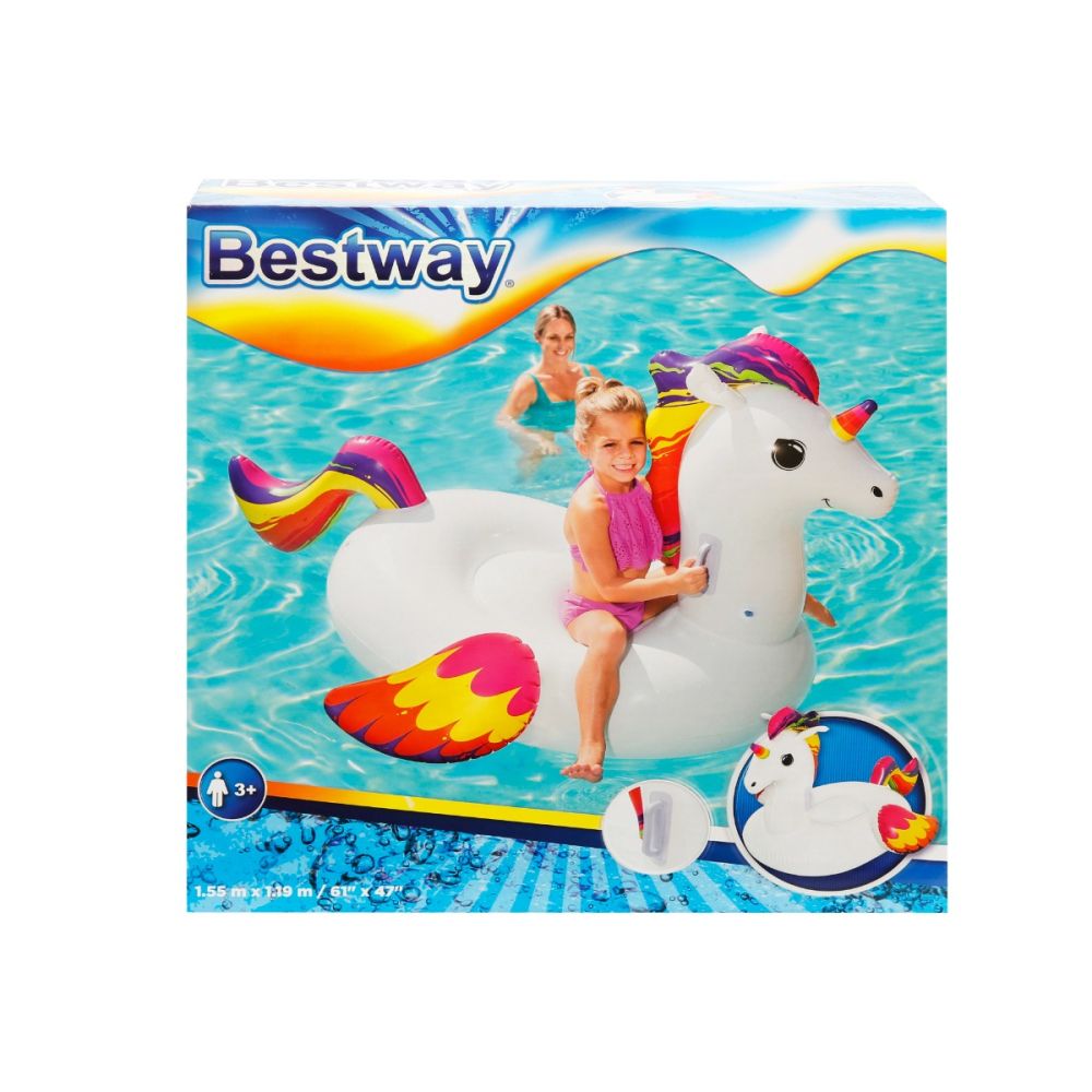 Unicorn gonflabil ride on, Bestway, 155 x 119 cm