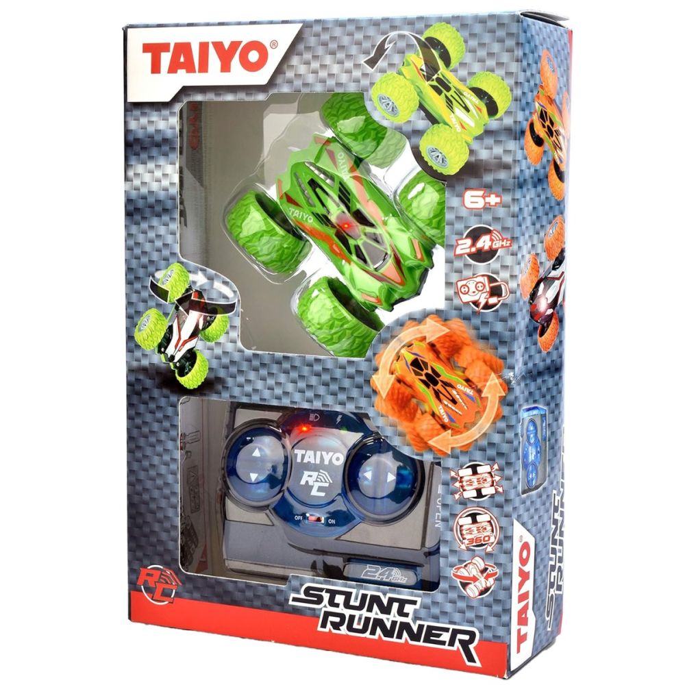 Masina cu telecomanda, Taiyo, Stunt Runner 360, Verde