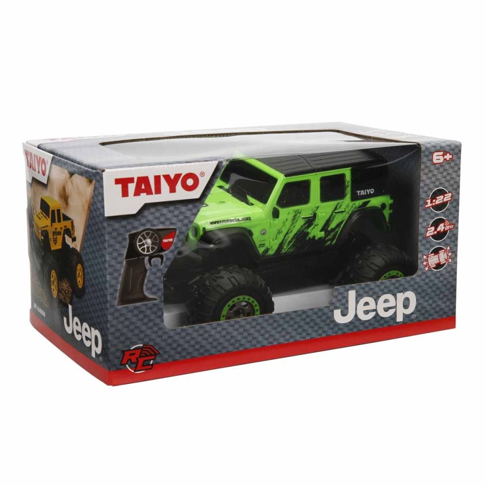 Masina de teren cu telecomanda, Taiyo, Jeep Wrangler Sahara Unlimited, Verde, 1:22