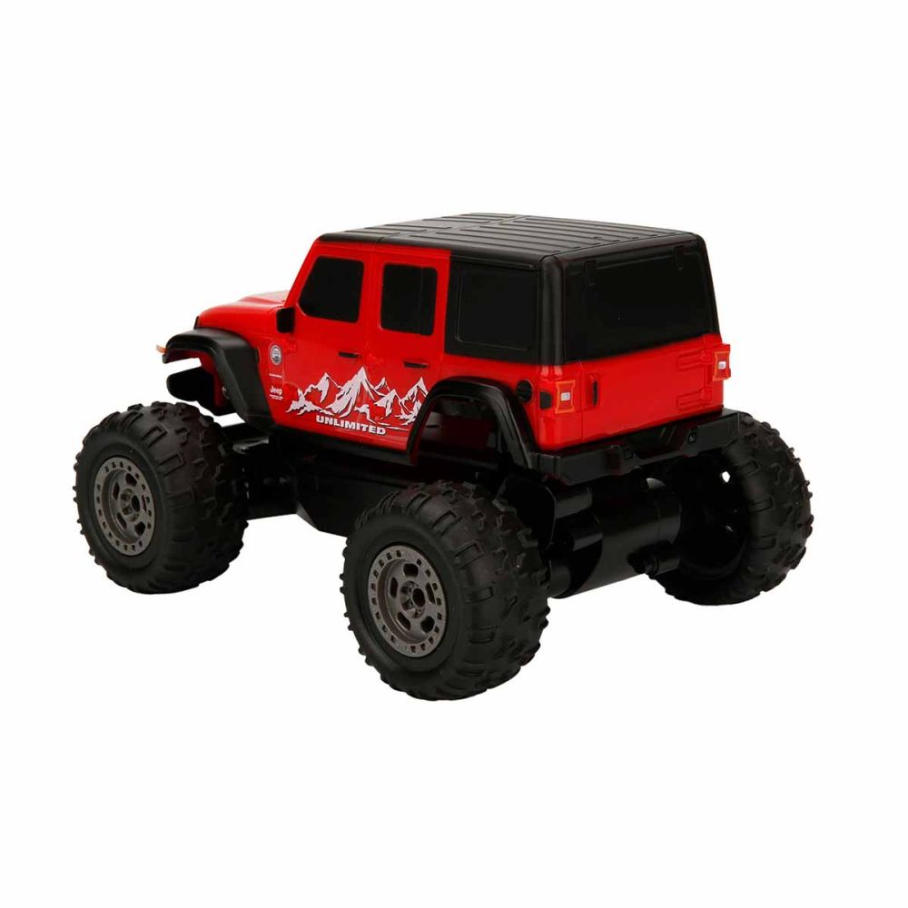 Masina de teren cu telecomanda, Taiyo, Jeep Wrangler Rubicon, Rosu, 1:22