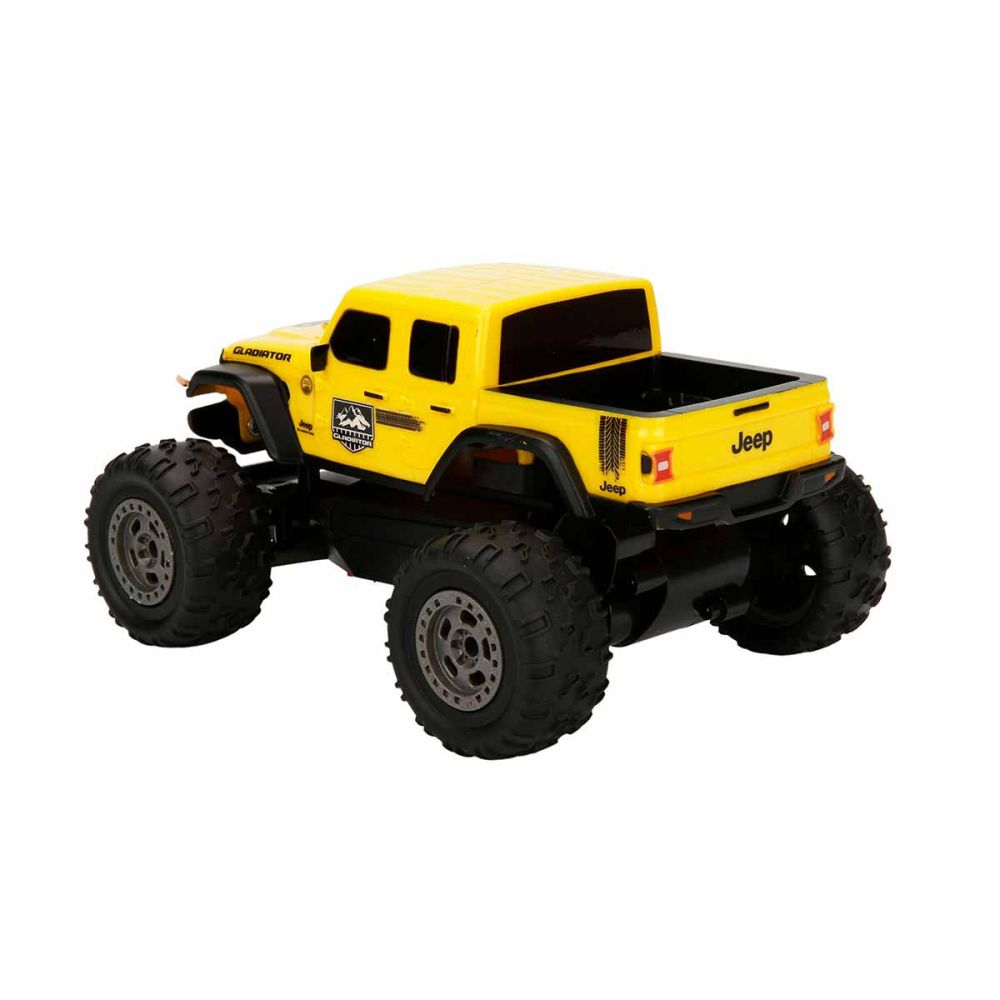 Masina de teren cu telecomanda, Taiyo, Jeep Gladiator, Galben, 1:22