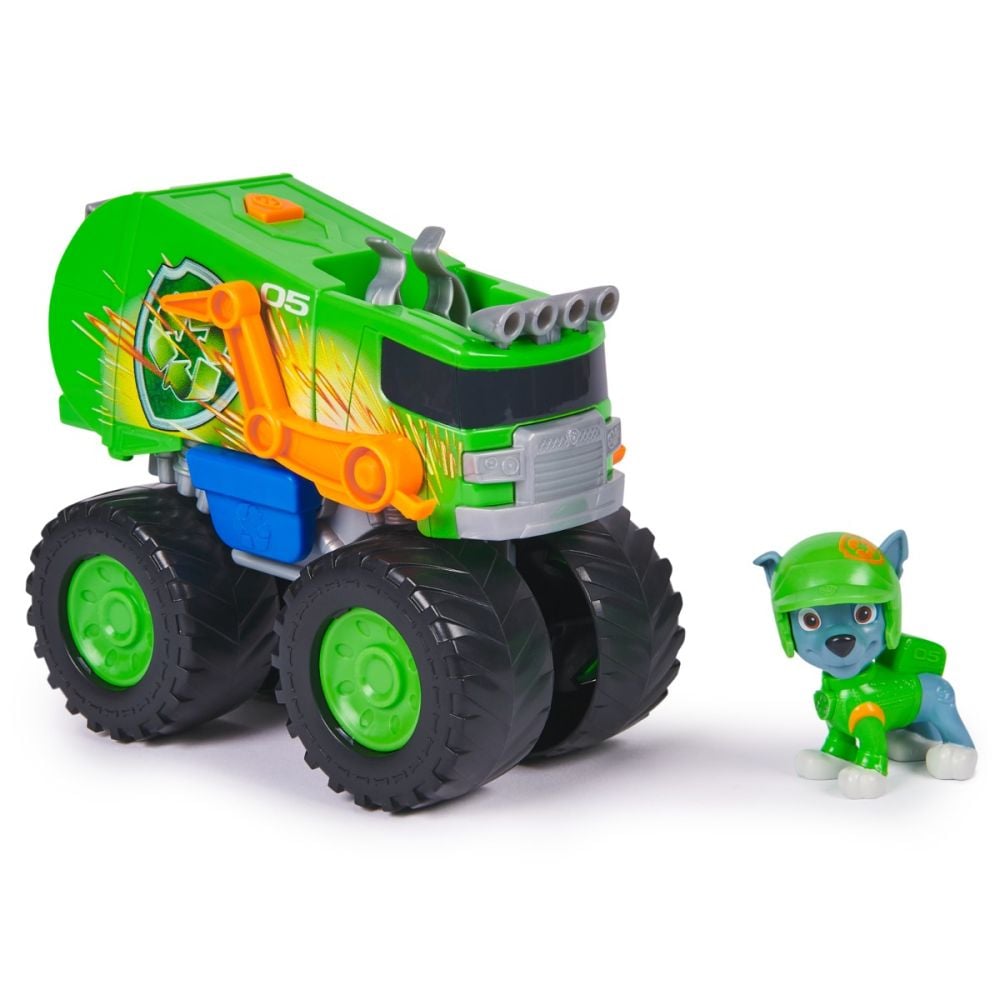Vehicul cu figurina Rocky, Paw Patrol, Rescue Wheels Recycle Truck, 6069331