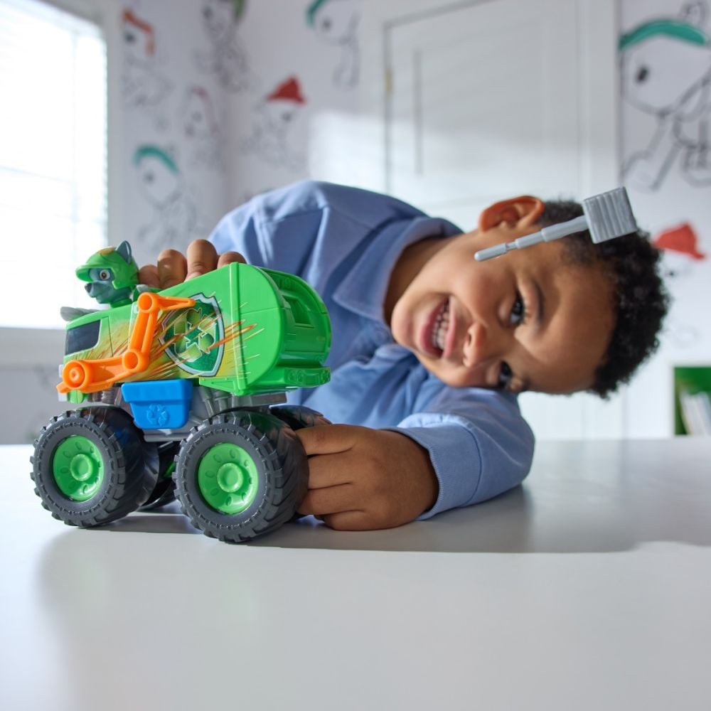 Vehicul cu figurina Rocky, Paw Patrol, Rescue Wheels Recycle Truck, 6069331