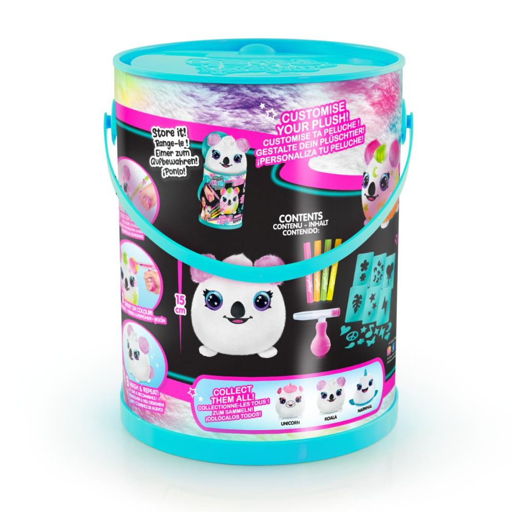 Jucarie de plus de colorat, Airbrush Plush, Neon, Koala, S2