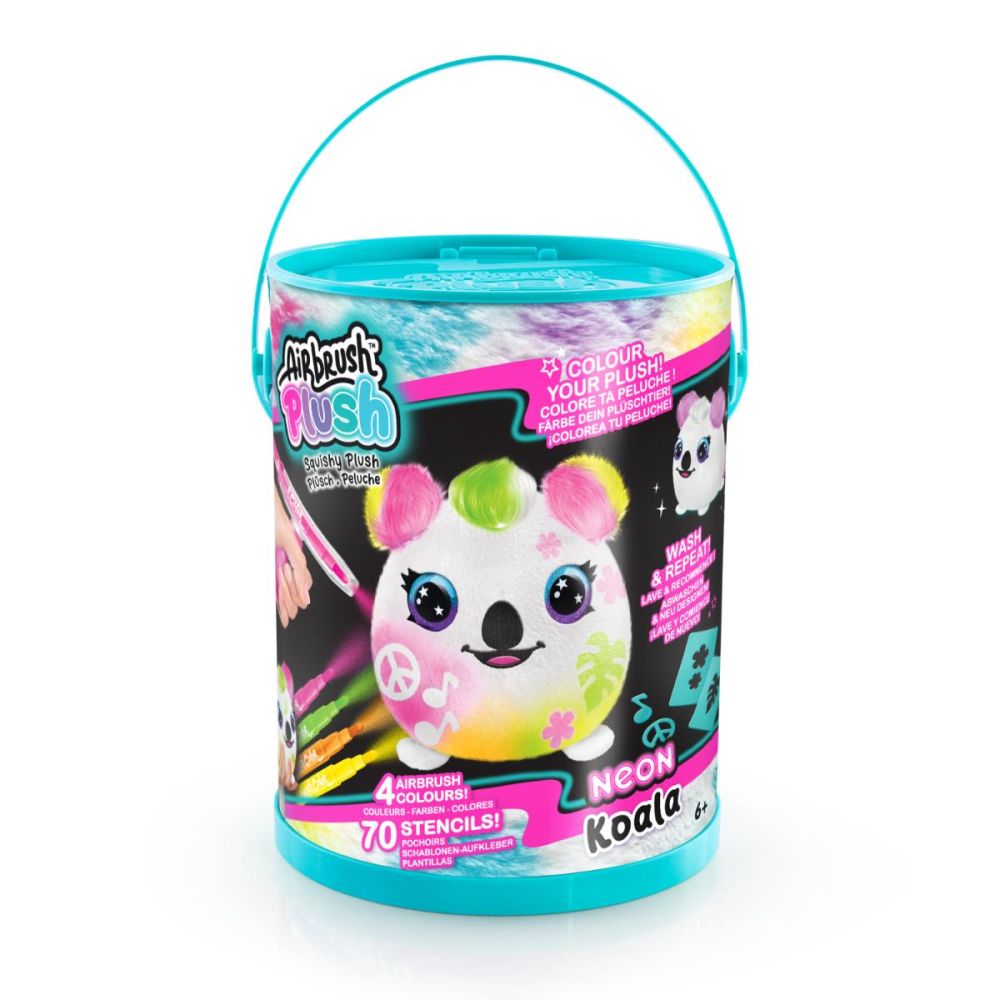 Jucarie de plus de colorat, Airbrush Plush, Neon, Koala, S2