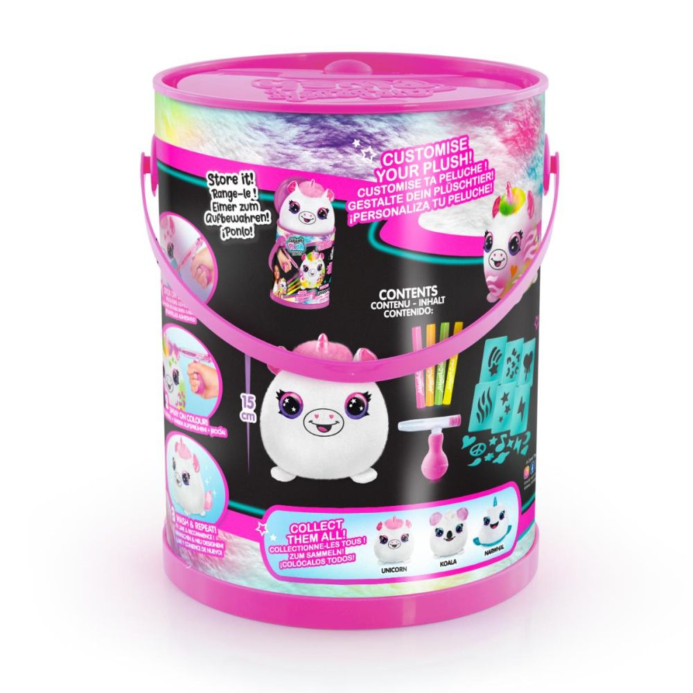 Jucarie de plus de colorat, Airbrush Plush, Neon, Unicorn, S2