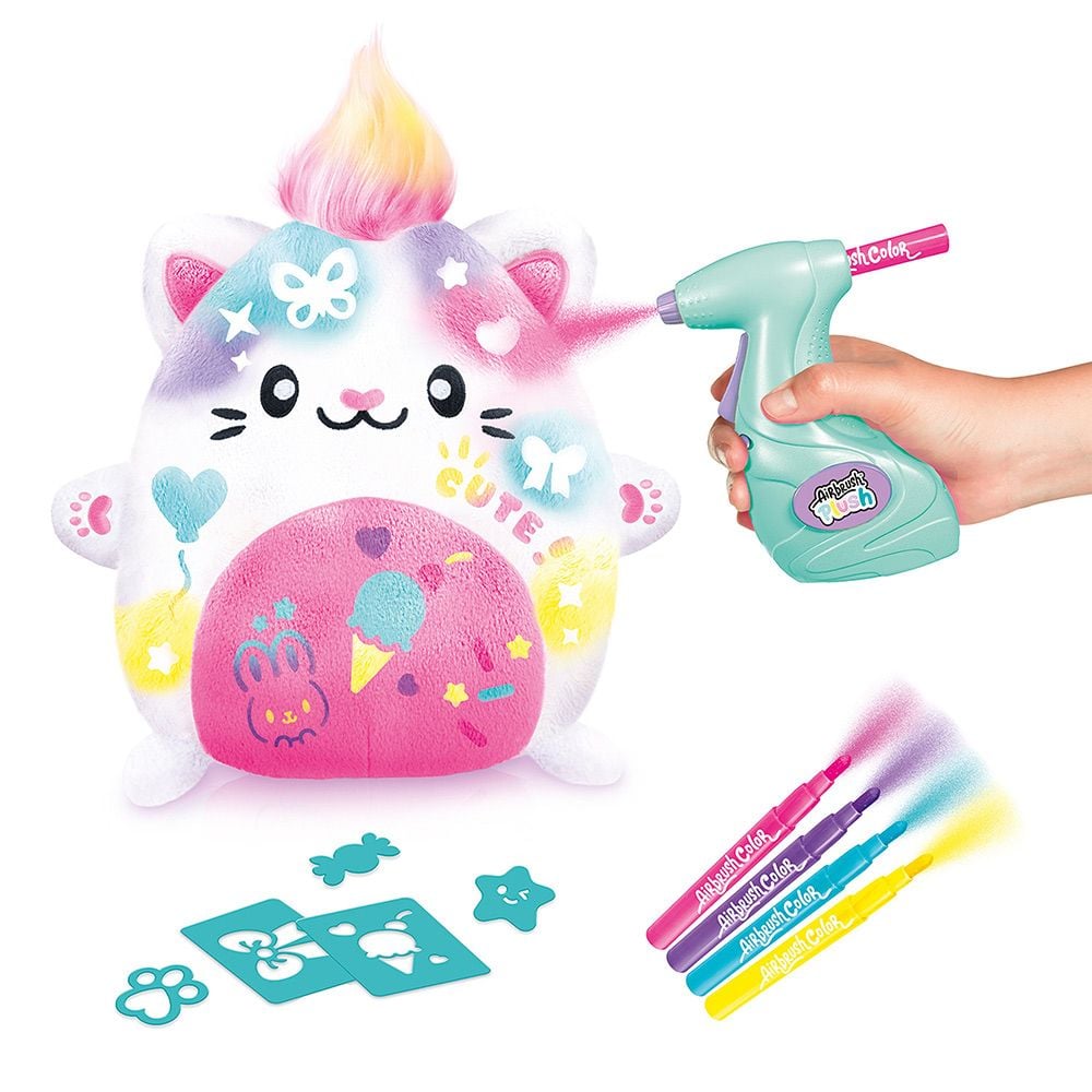Jucarie de plus de colorat, Airbrush Plush, Kawaii Kitty