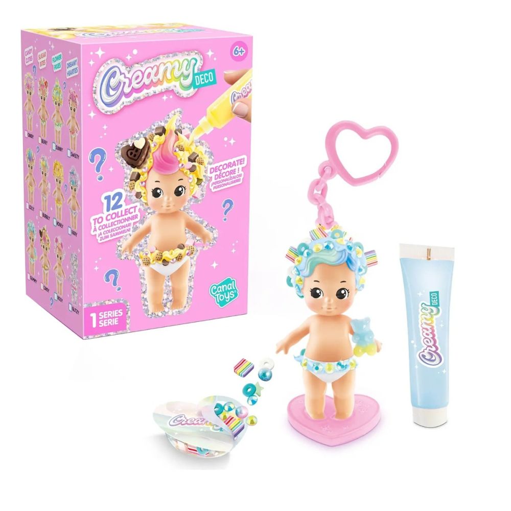 Breloc surpriza cu accesorii de personalizat, Creamy Deco, S1