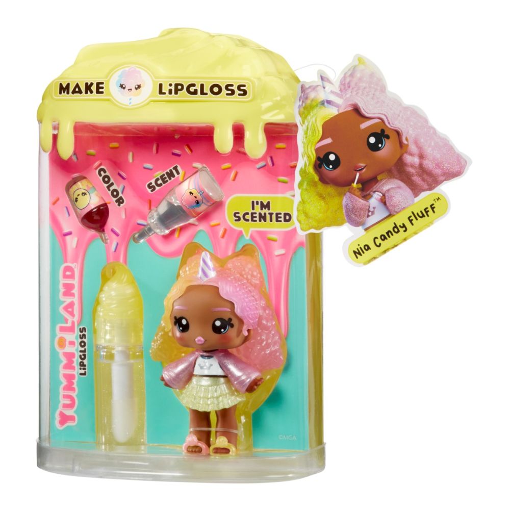 Papusa Yummiland, Lipgloss Doll S2, Nia Candy Fluff, 525462EUC