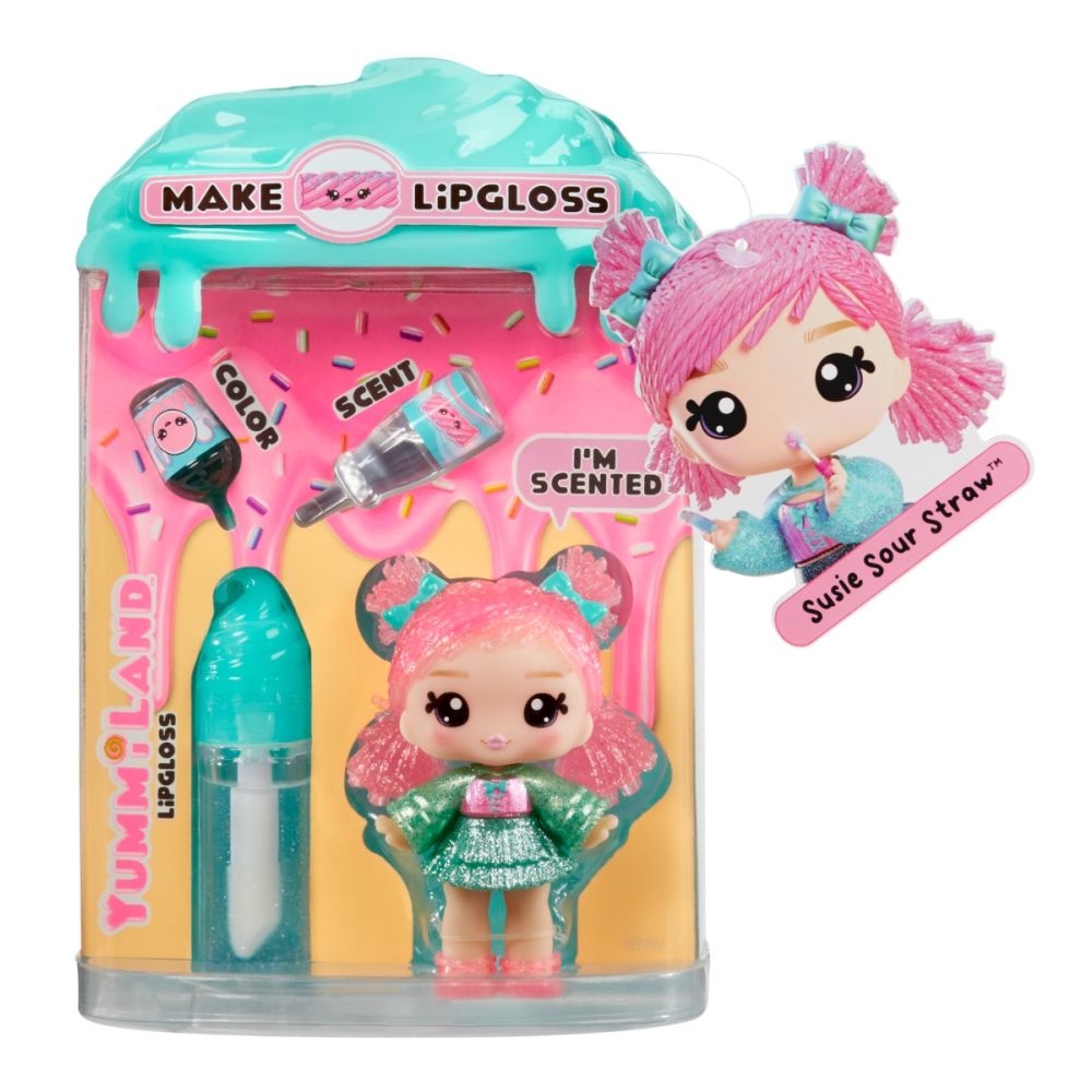 Papusa Yummiland, Lipgloss Doll S2, Susie Sour Straw, 525479EUC