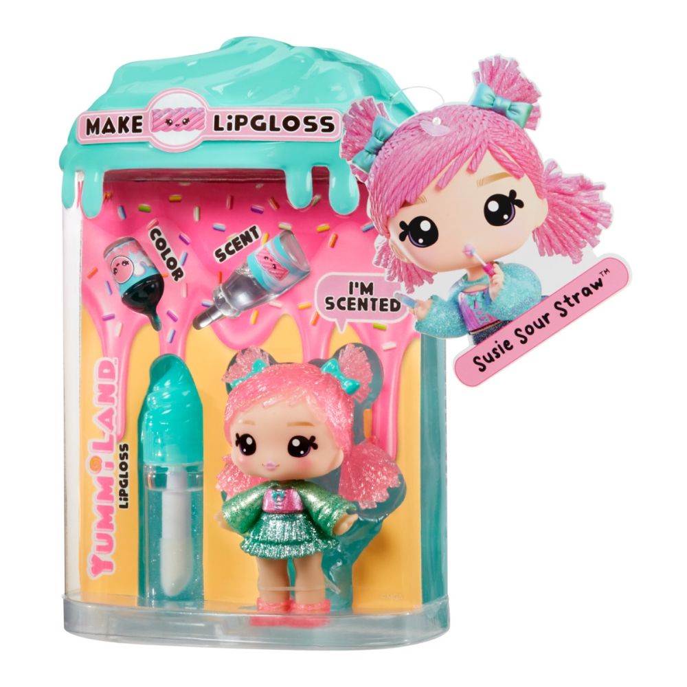 Papusa Yummiland, Lipgloss Doll S2, Susie Sour Straw, 525479EUC