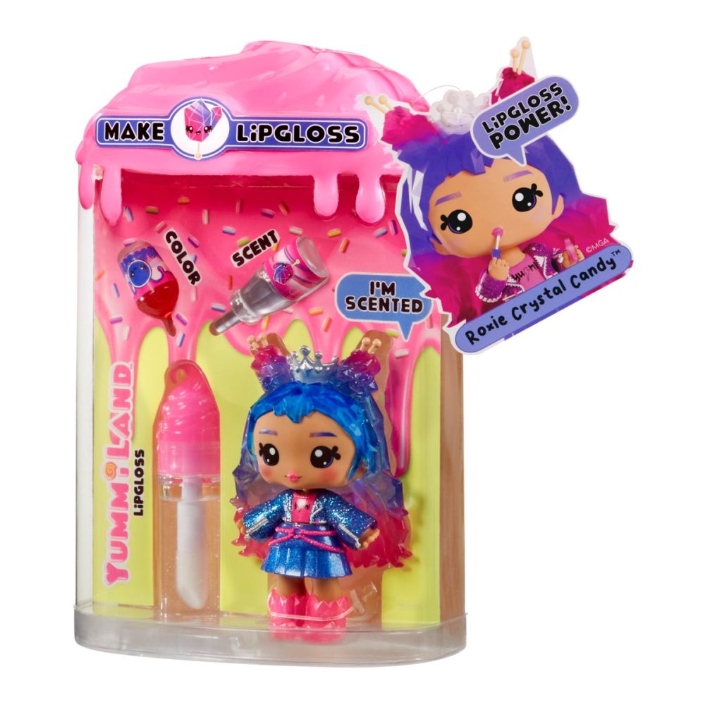 Papusa Yummiland, Lipgloss Doll S2, Roxie Crystal Candy, 525486EUC