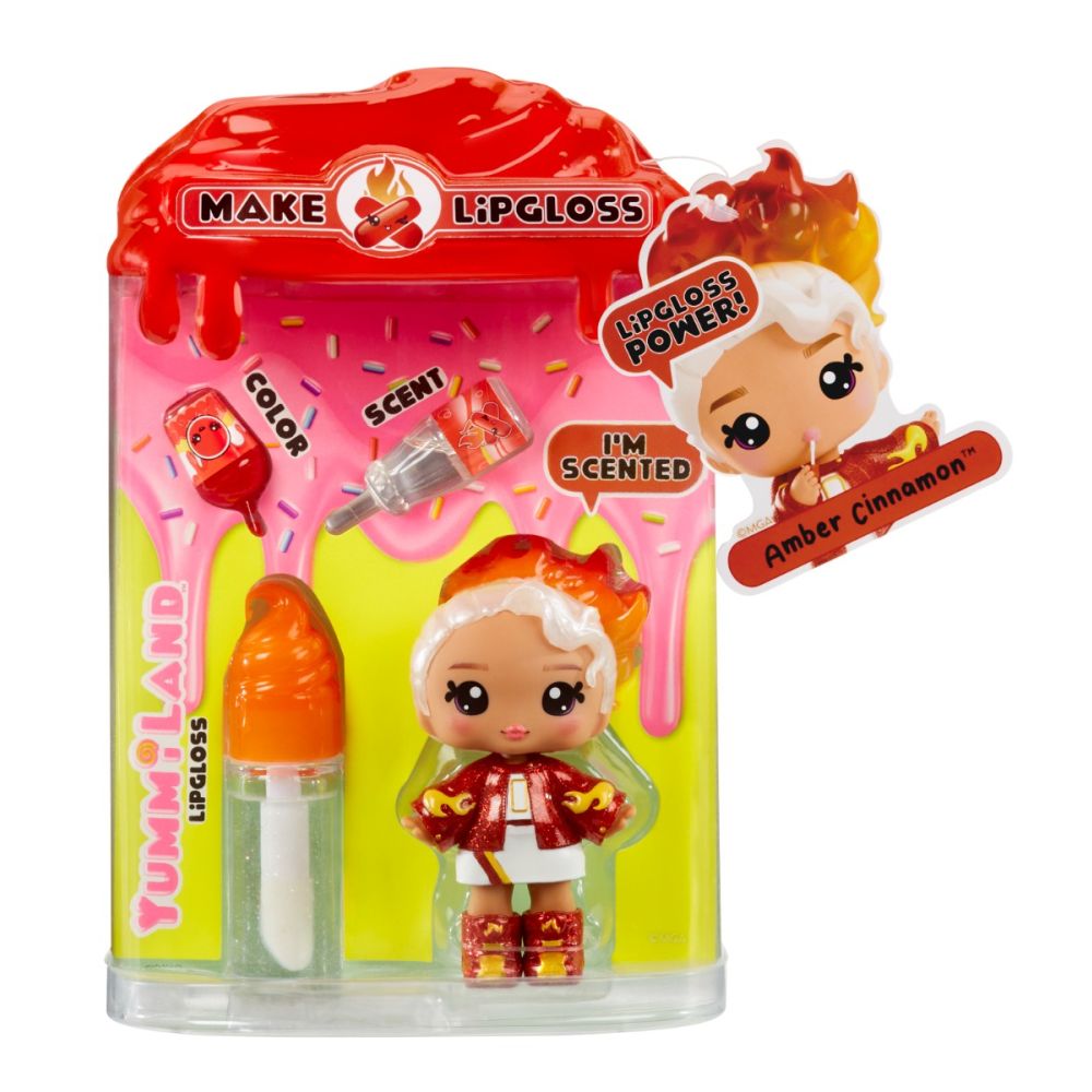 Papusa Yummiland, Lipgloss Doll S2, Amber Cinnamon, 525615EUC