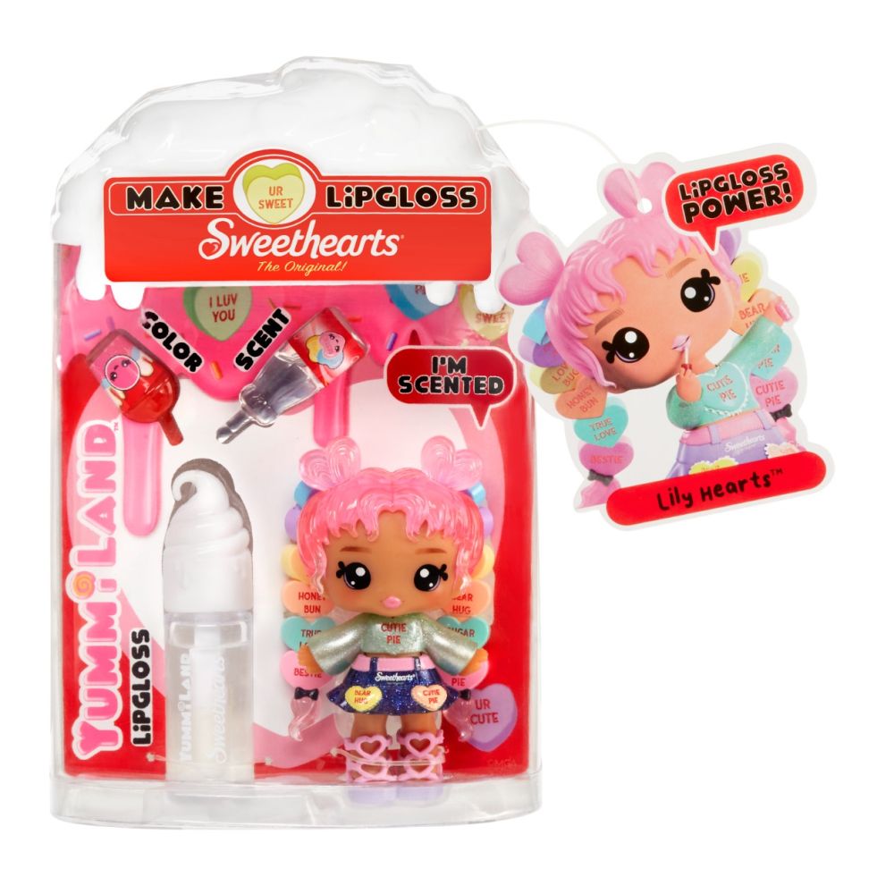 Papusa Yummiland, Lipgloss Doll Sweethearts, Lily Hearts, 526438EUC