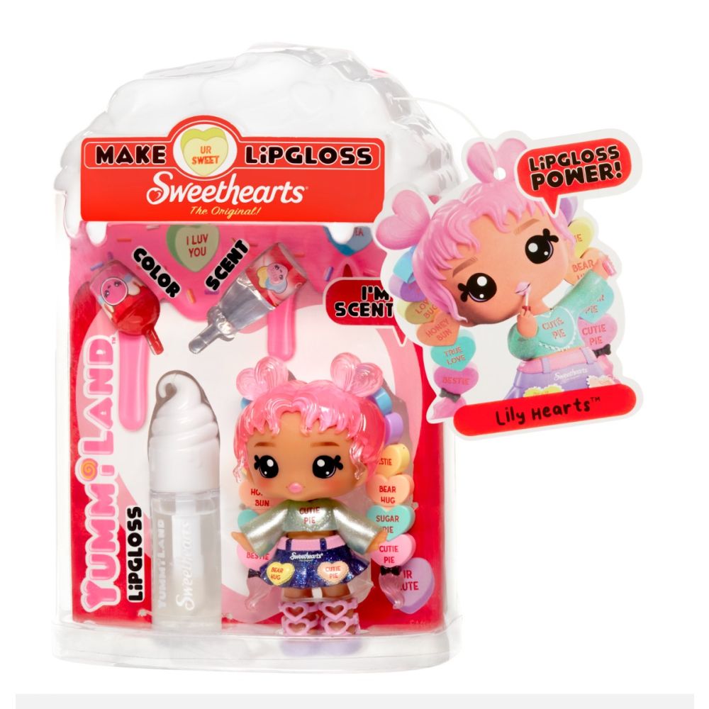 Papusa Yummiland, Lipgloss Doll Sweethearts, Lily Hearts, 526438EUC