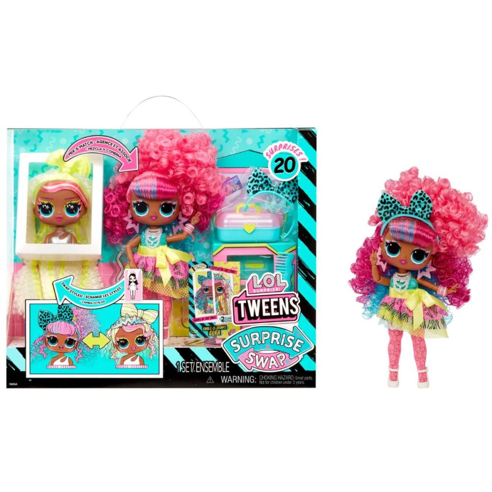 Papusa LOL Surprise Tweens Swap, Curls 2 Crimps Cora, 593263EUC