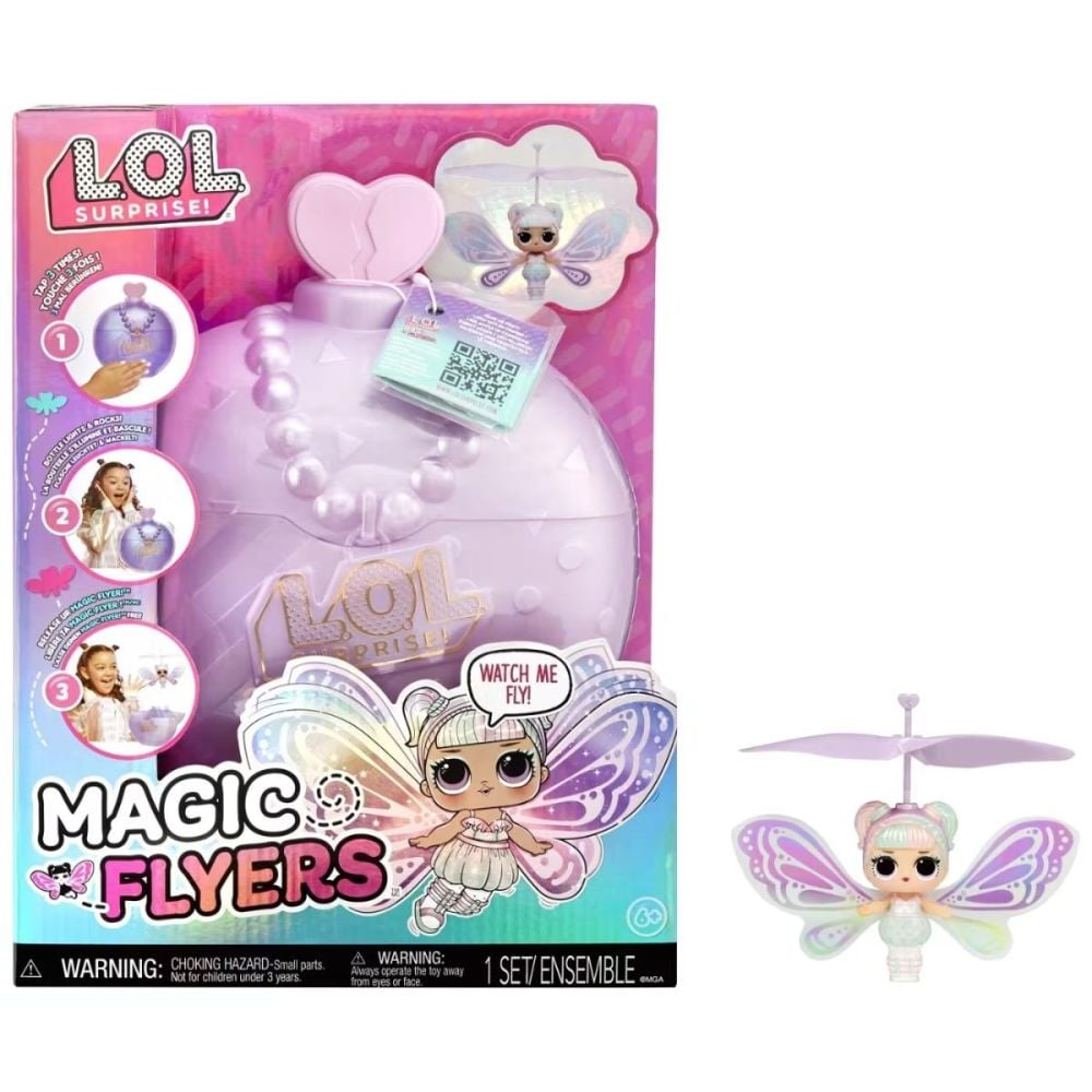 Papusa LOL Surprise, Magic Flyers, Sweetie Fly, Lilac Wings, 593621EUC