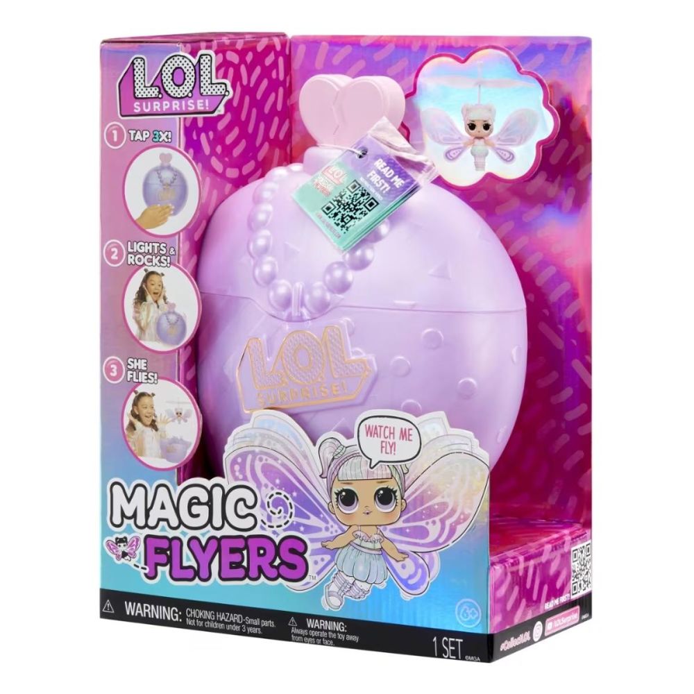Papusa LOL Surprise, Magic Flyers, Sweetie Fly, Lilac Wings, 593621EUC