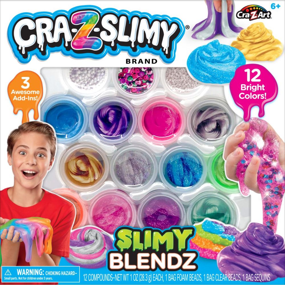 Set de creat slime, Cra-Z-Art, Slimy Blendz, 12 culori