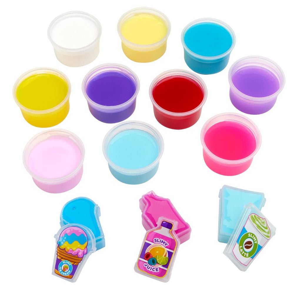 Set creativ cu slime, Cra-Z-Art, Crunchy Slimy Smash, 12 culori