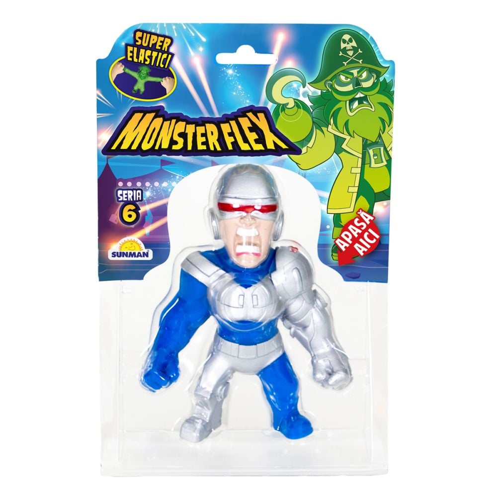 Figurina Monster Flex, Monstrulet care se intinde, S6, Cyborg