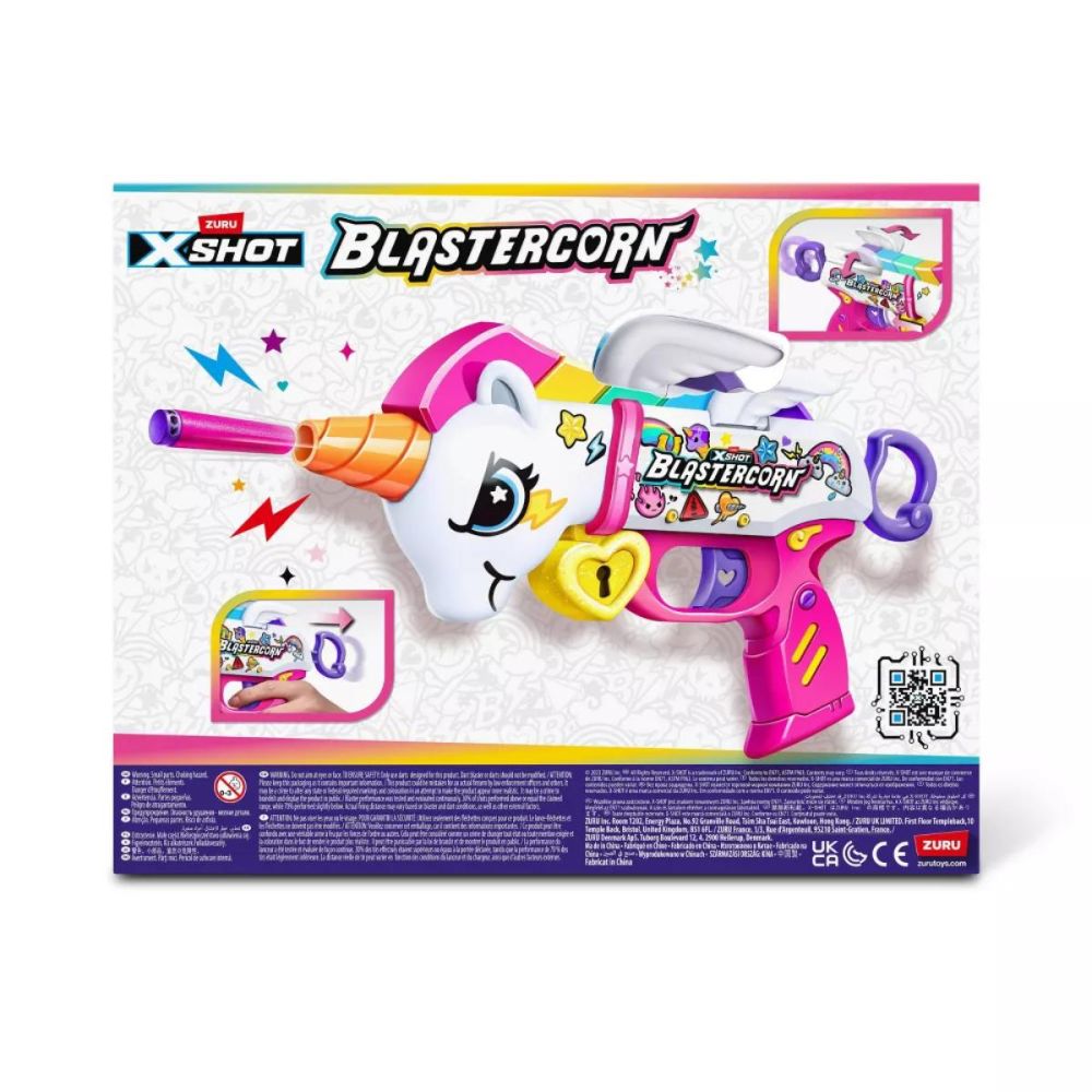 Arma de jucarie cu 16 sageti din burete, X-Shot, Blastercorn