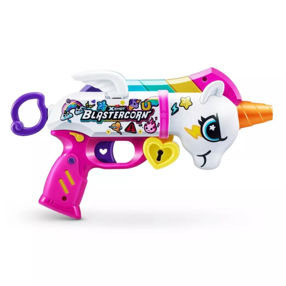 Arma de jucarie cu 16 sageti din burete, X-Shot, Blastercorn