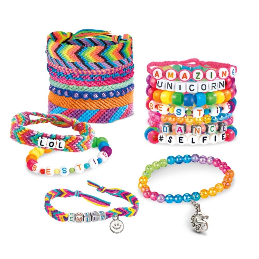 Set de creatie bratari, Cra-Z-Art, Deluxe Bead Charm, Bracelet Studio, 950 pese