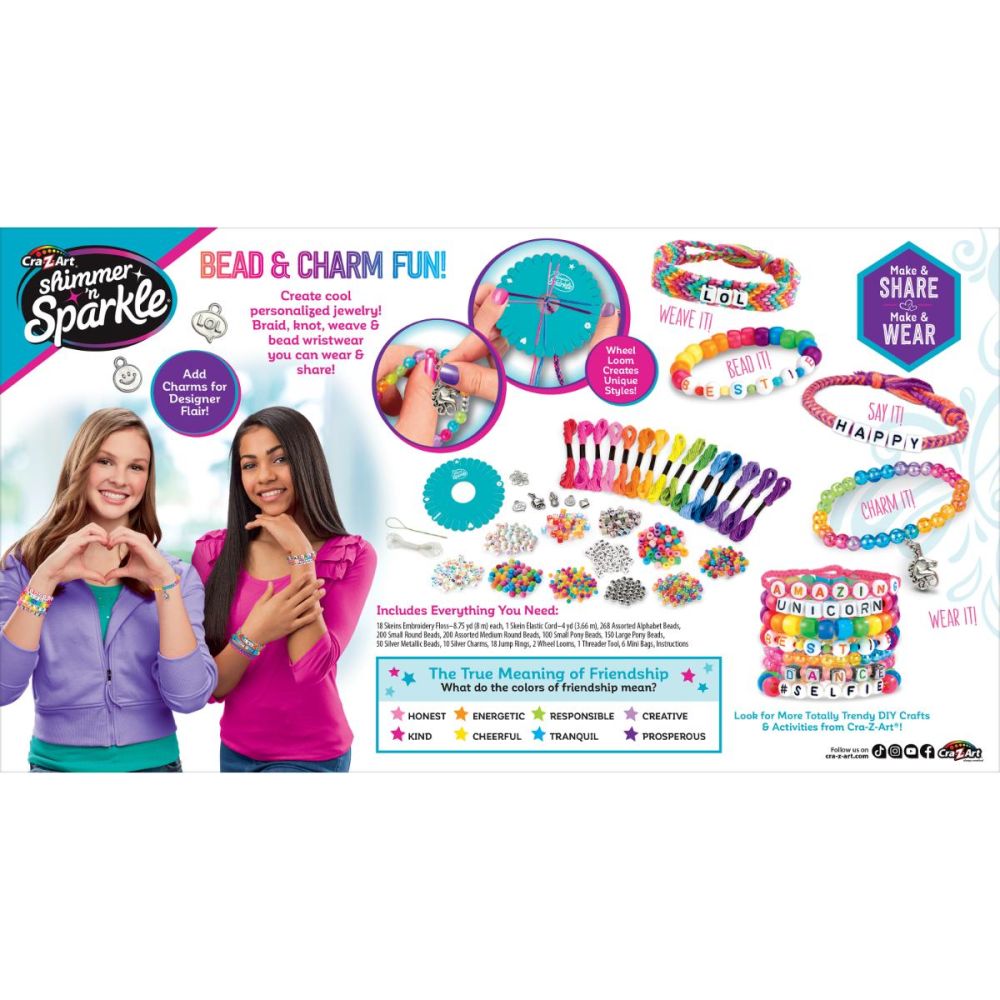Set de creatie bratari, Cra-Z-Art, Deluxe Bead Charm, Bracelet Studio, 950 pese