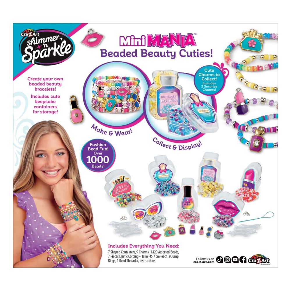 Set de creatie bratari, Cra-Z-Art, Mini Mania Beauty Charms