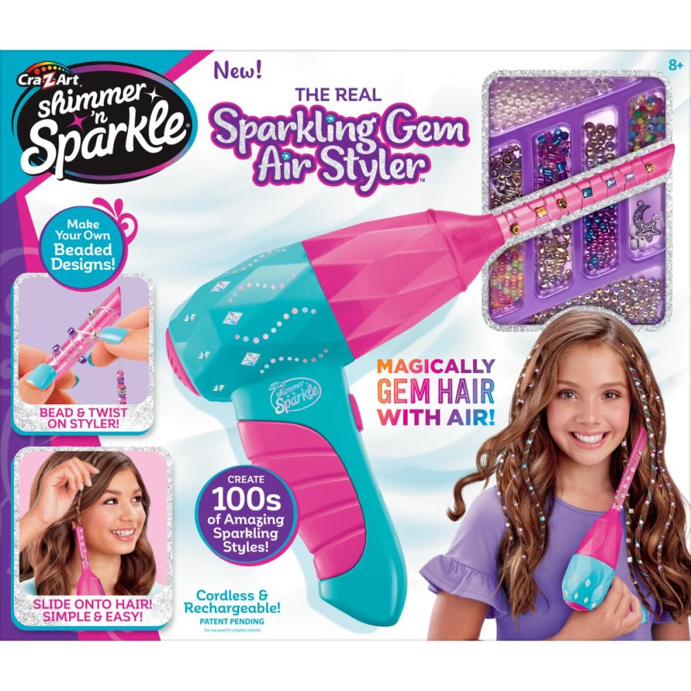 Set accesorii pentru par, Cra-Z-Art, Sparkling Gem Air Styler