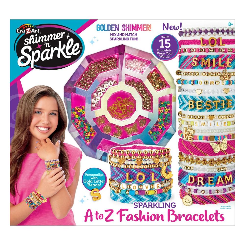 Set de creatie bratari, Cra-Z-Art, Sparkling A to Z Fashion Bracelets