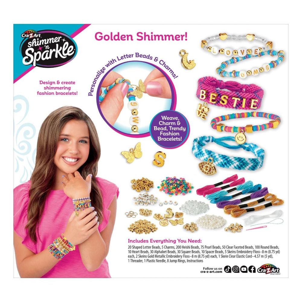 Set de creatie bratari, Cra-Z-Art, Sparkling A to Z Fashion Bracelets
