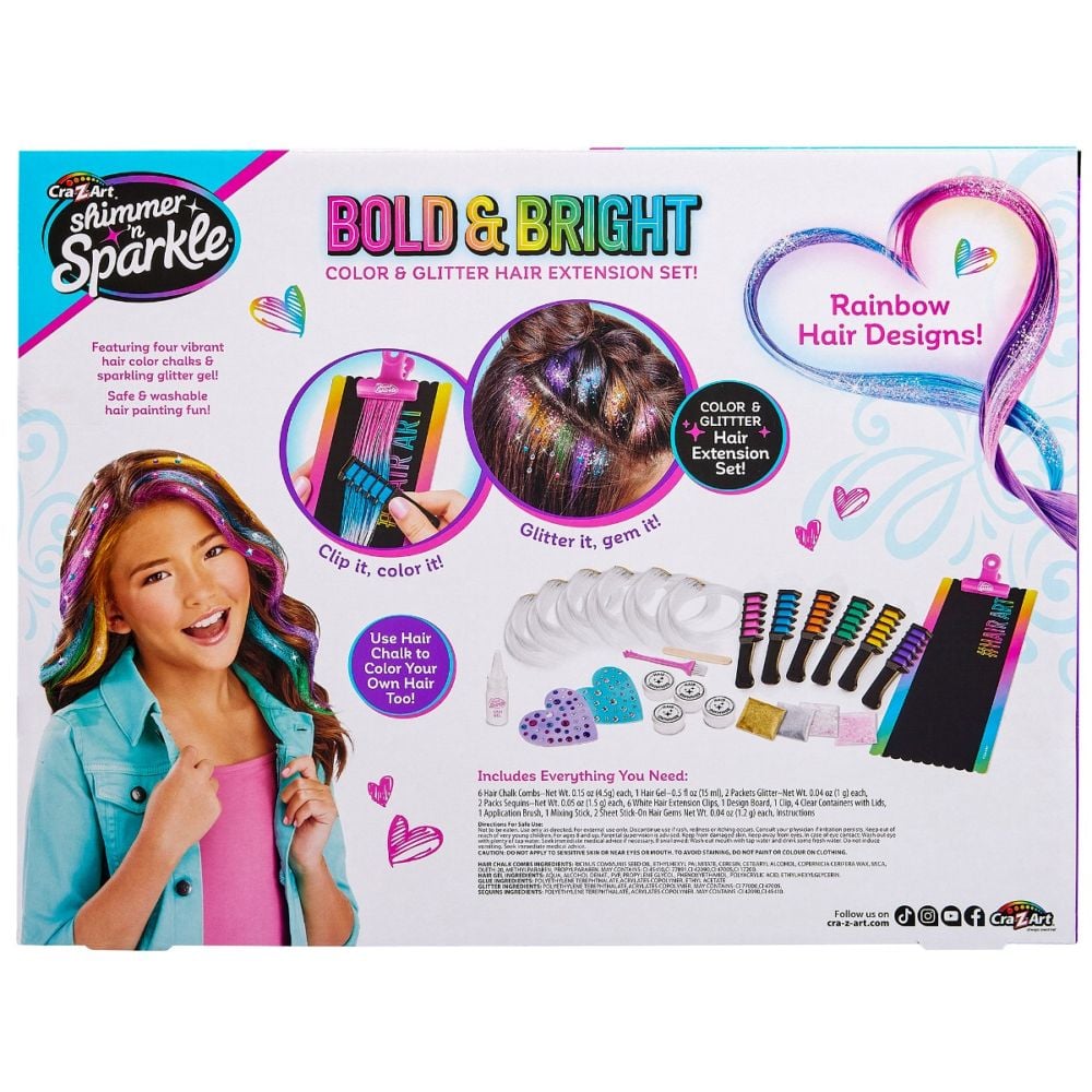 Set extensii de par, Cra-Z-Art, Color FX Hair Extensions Studio
