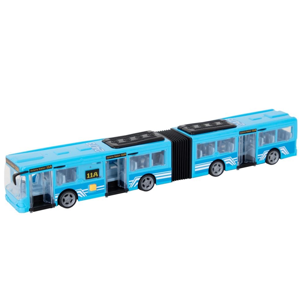 Autobuz cu lumini si sunete Teamsterz, Albastru
