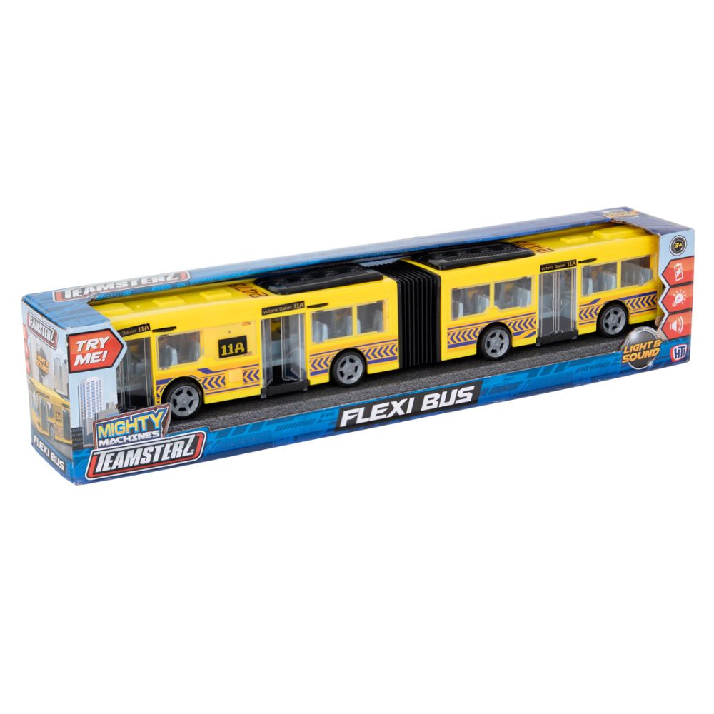 Autobuz cu lumini si sunete Teamsterz, Galben