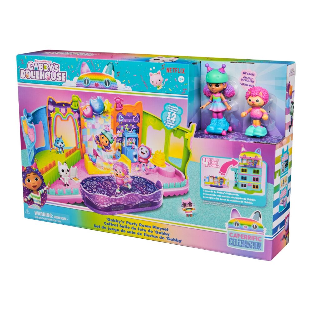 Set de joaca cu figurine, Gabbys Dollhouse, Party Room, 6069755