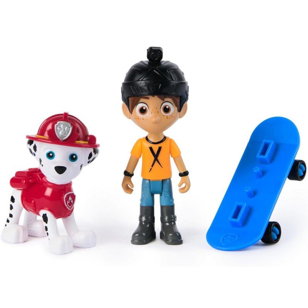 Set figurina si 2 animalute, Paw Patrol, Marshall si Daring Danny X, 20148171