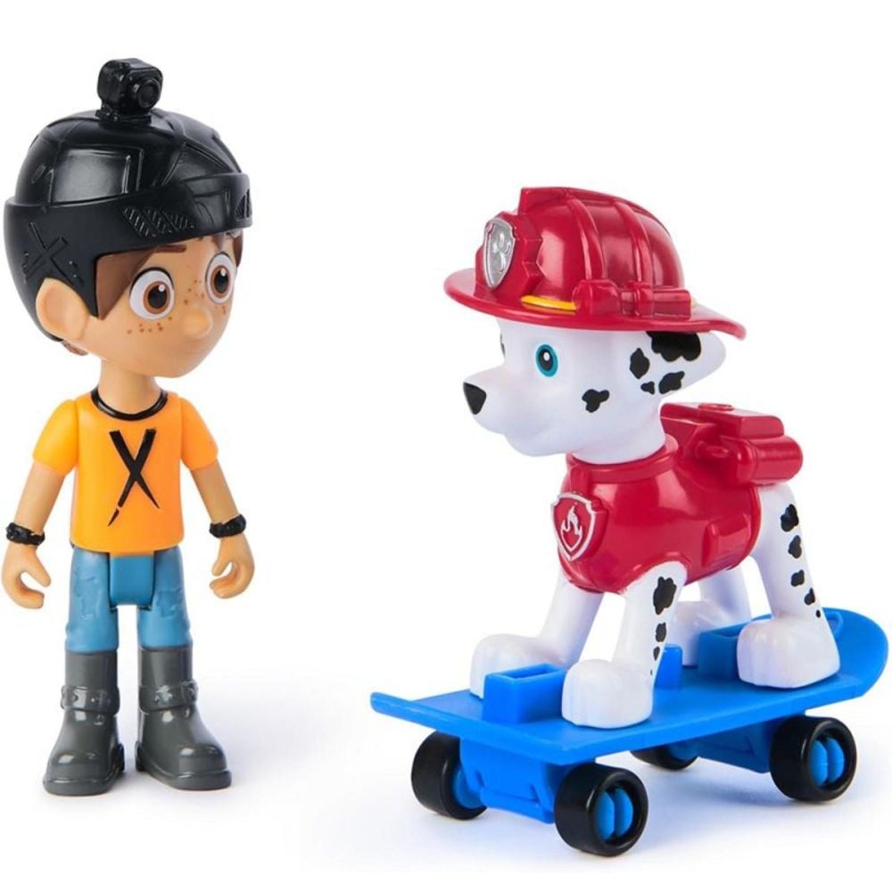Set figurina si 2 animalute, Paw Patrol, Marshall si Daring Danny X, 20148171