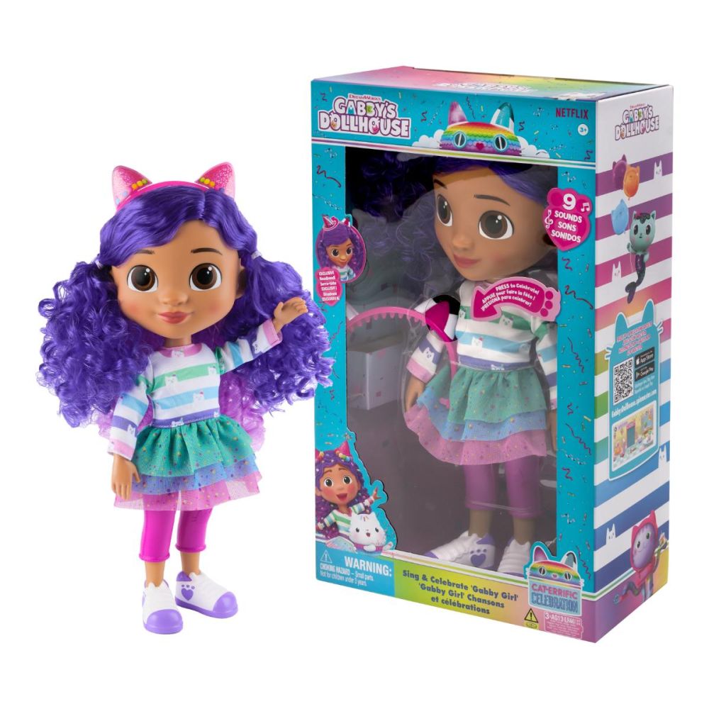 Papusa interactiva cu sunete, Gabbys Dollhouse, 33 cm, 6070859