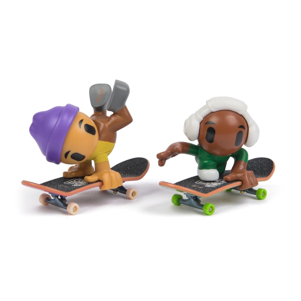 Set 2 mini placi de skateboard cu 2 figurine, Tech Deck, SK8 Crew, 20148774