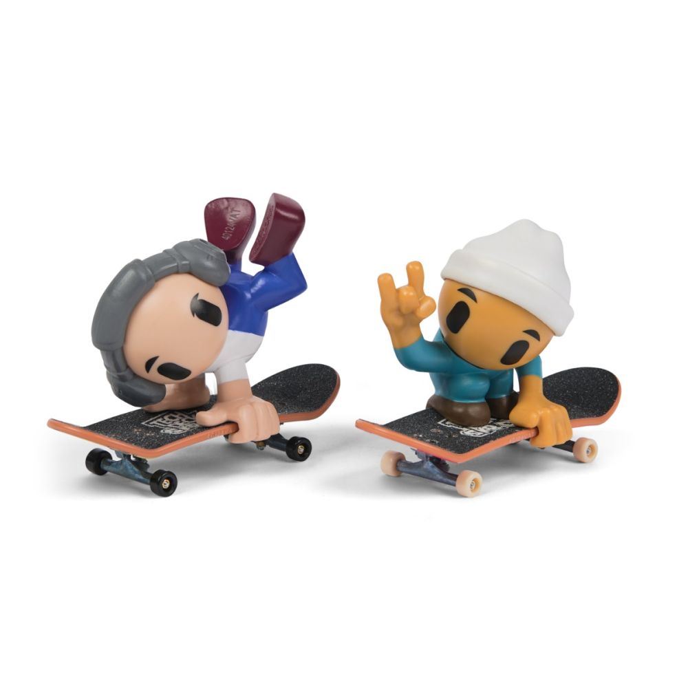 Set 2 mini placi de skateboard cu 2 figurine, Tech Deck, SK8 Crew, 20148775