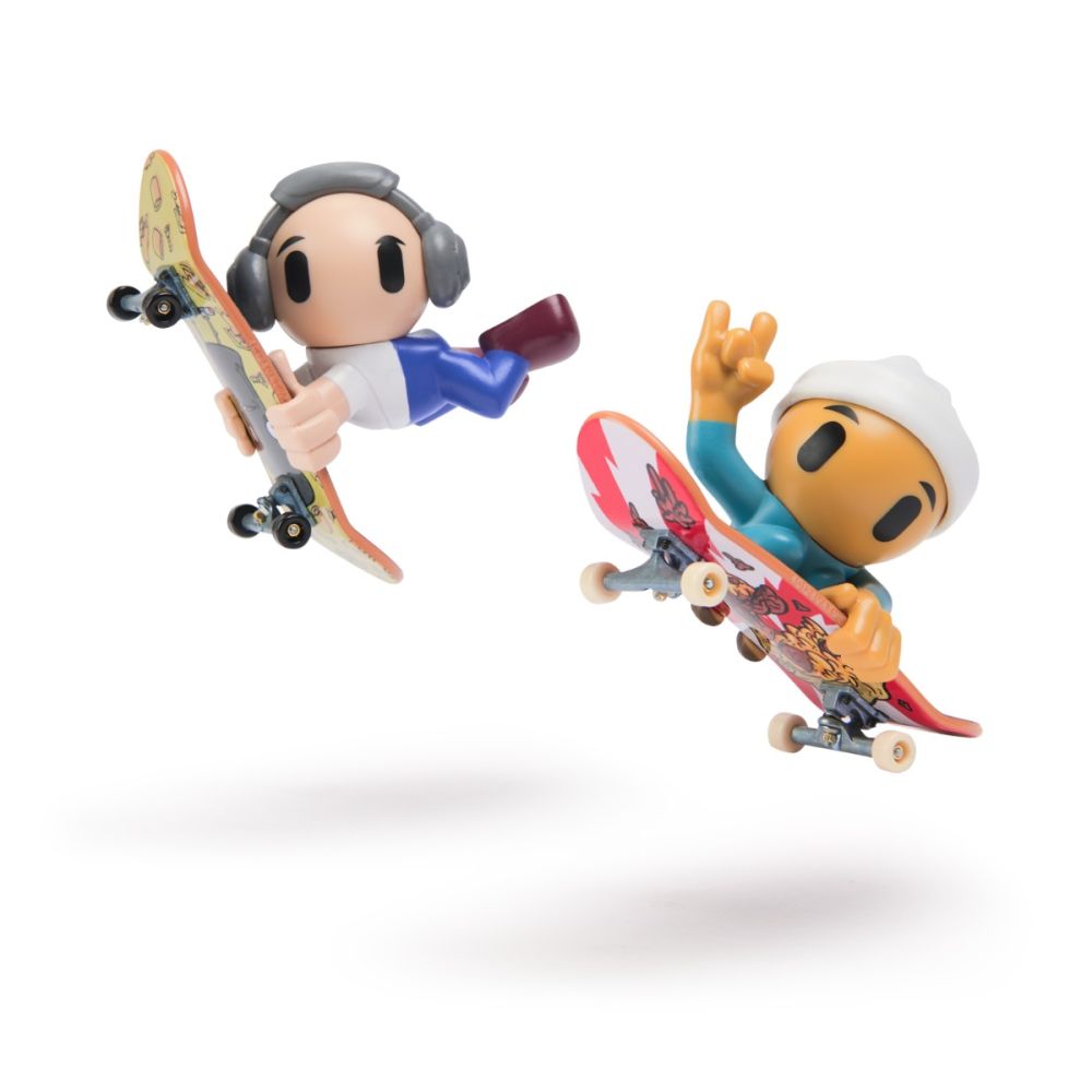 Set 2 mini placi de skateboard cu 2 figurine, Tech Deck, SK8 Crew, 20148775
