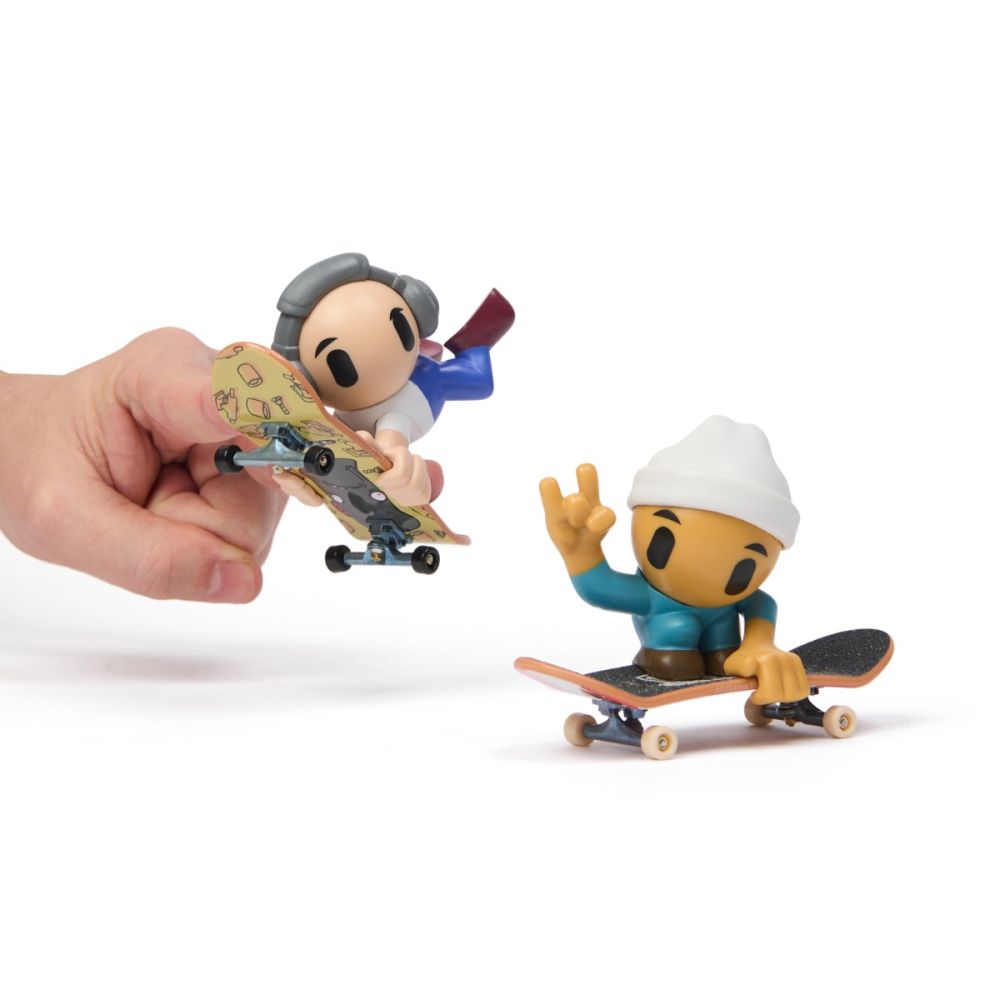 Set 2 mini placi de skateboard cu 2 figurine, Tech Deck, SK8 Crew, 20148775