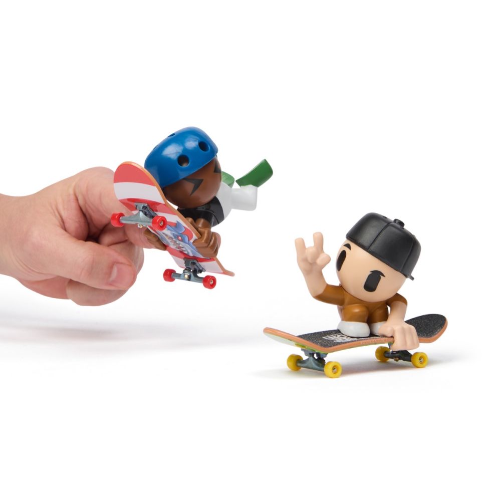 Set 2 mini placi de skateboard cu 2 figurine, Tech Deck, SK8 Crew, 20148776