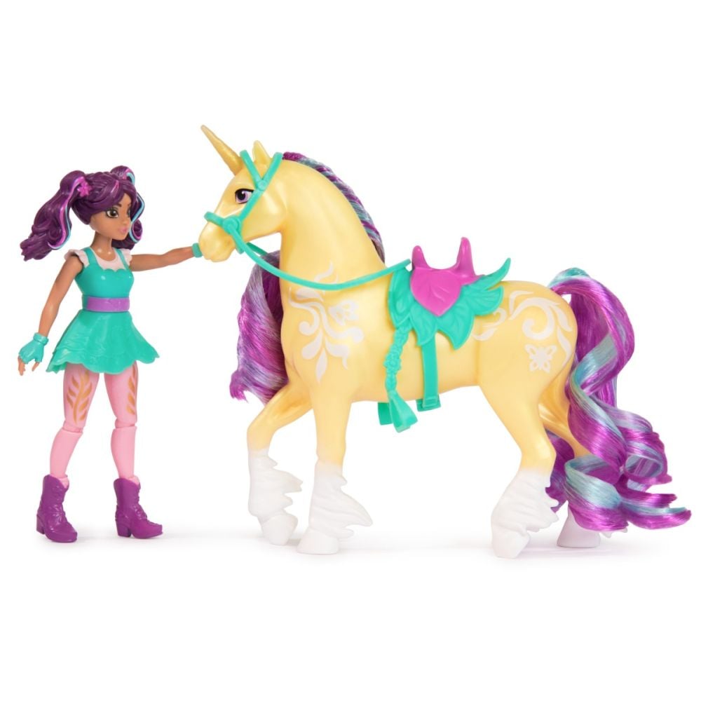 Set papusa Ava si unicornul Leaf, Unicorn Academy, 20149004