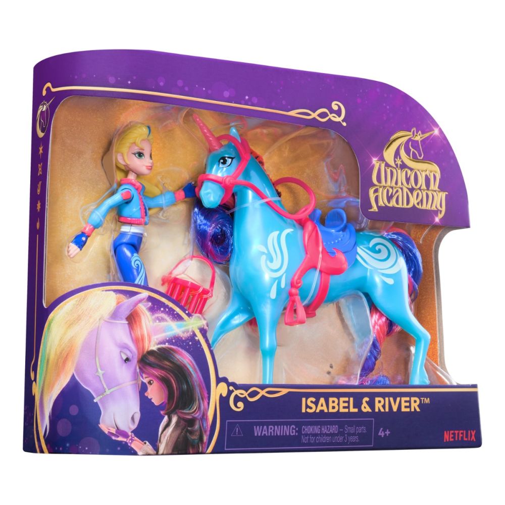 Set papusa Isabel si unicornul River, Unicorn Academy, 20149005