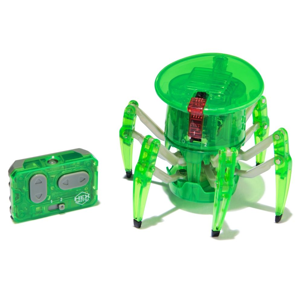 Paianjen interactiv cu telecomanda, Hexbots, Verde, 20149651