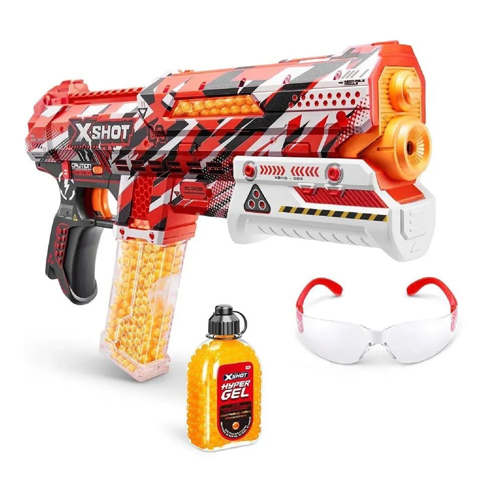 Blaster cu bile din gel si ochelari de protectie, X-Shot, Hyper Gel
